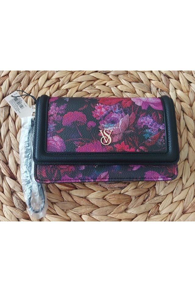 Phone Wristlet - Black Floral