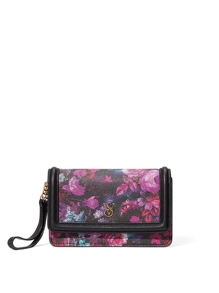 Phone Wristlet - Black Floral