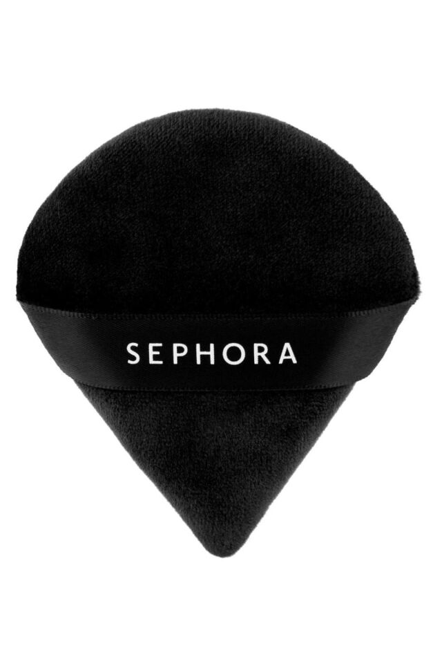 Velour Makeup Powder Puff Black