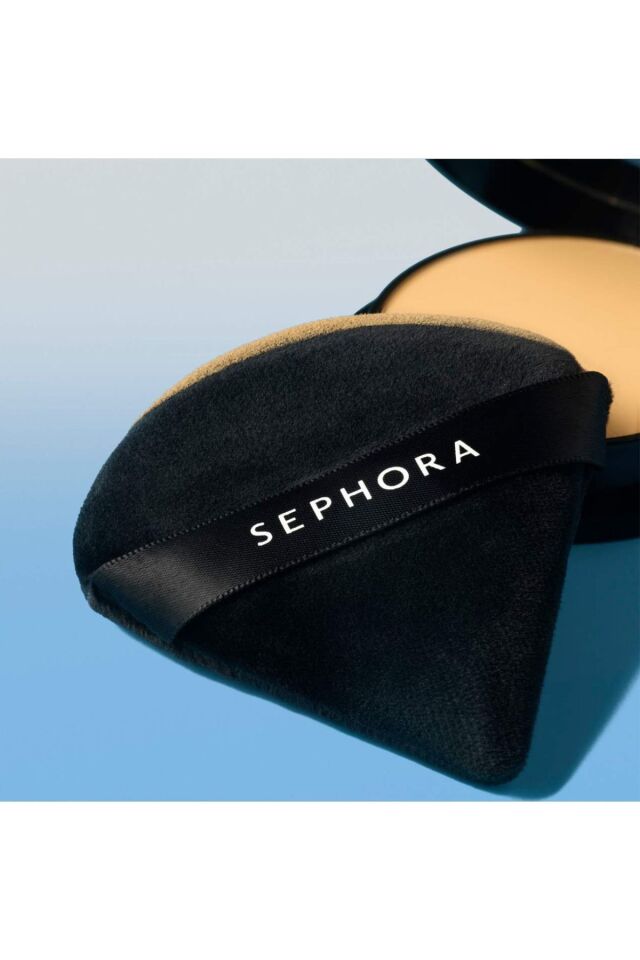 Velour Makeup Powder Puff Black