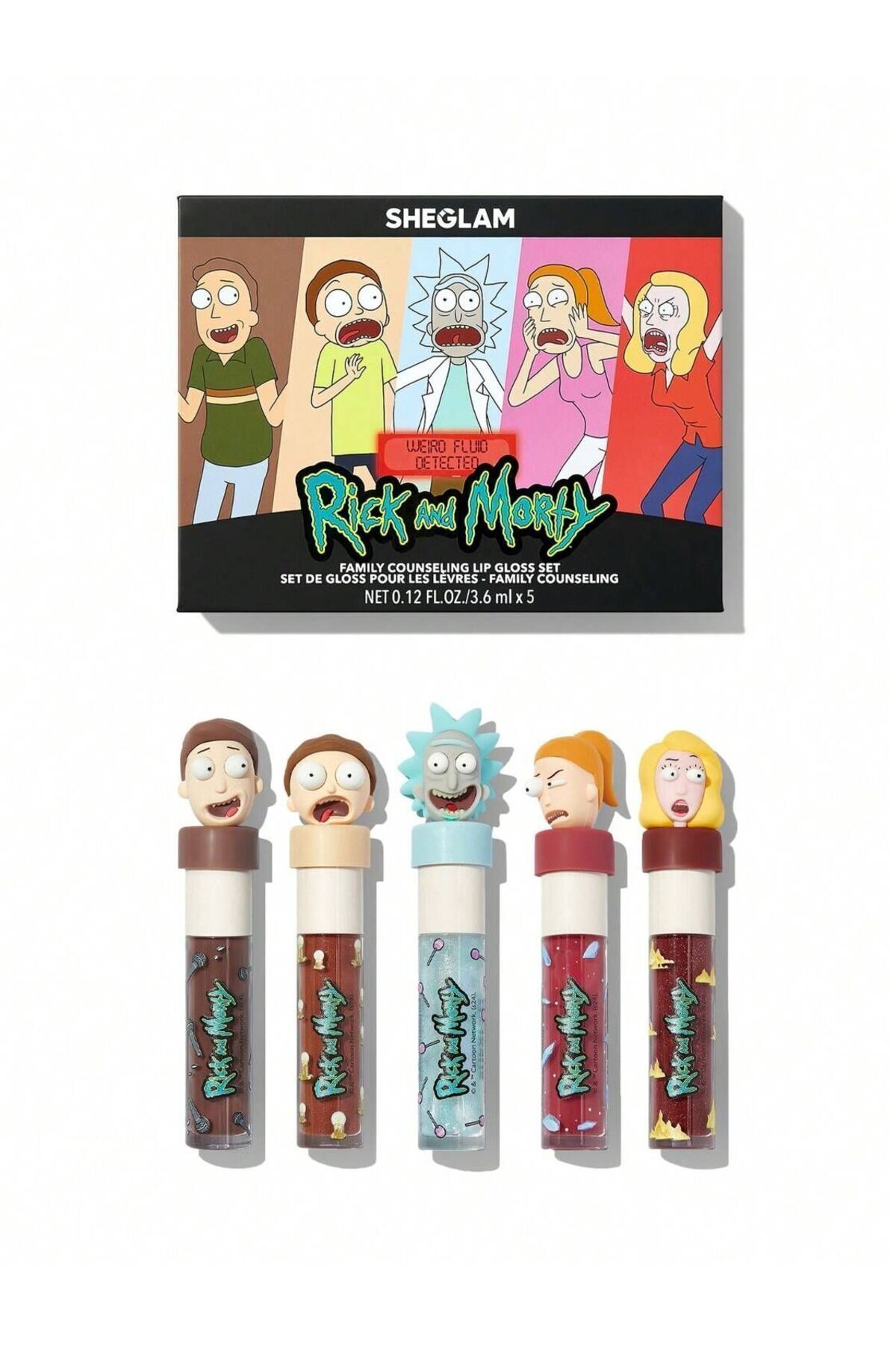 Rick and Morty X SHEGLAM Family Counseling Lip Gloss Set (3.6mlx5ad.)