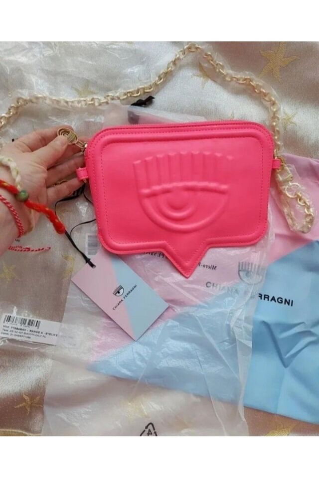 Zincirli Yandan Omuz Çantası 71SB4BAX Fluorescent Pink