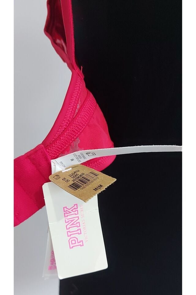 PINK Floklu File Bralet - Kırmızı - M Beden