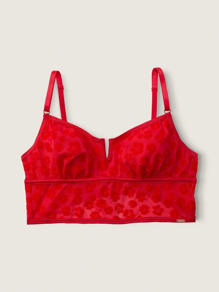 PINK Floklu File Bralet - Kırmızı - M Beden