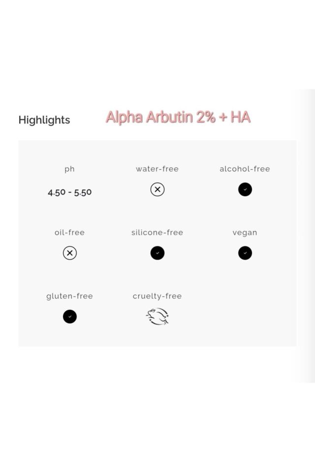Alpha Arbutin 2% + HA 30ml
