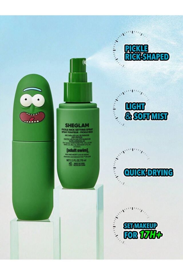 Rick and Morty X SHEGLAM Pickle Rick Setting Spray