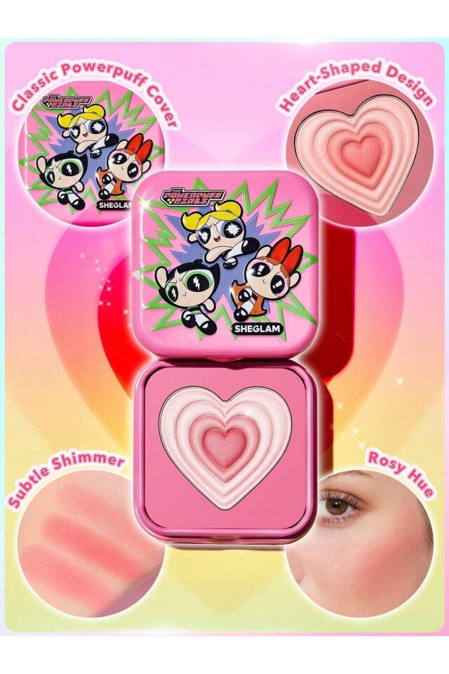 The Powerpuff Girls X SHEGLAM Tough Love Shimmer Blush-Utonium 4g.