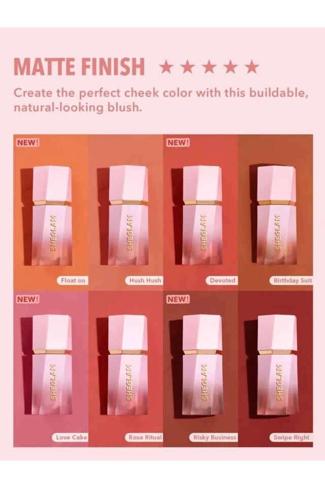 COLOR BLOOM LIQUID BLUSH MATTE FINISH, LOVE CAKE 5.2ML