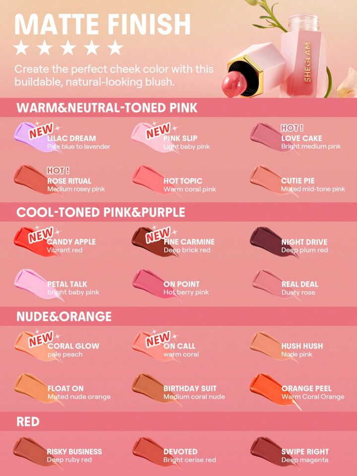 Color Bloom Liquid Blush Matte Finish - Love Cake 5.2ml