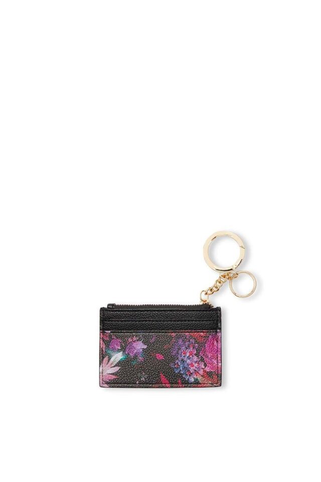 Card Holder Keychain Çiçekli Kartlık