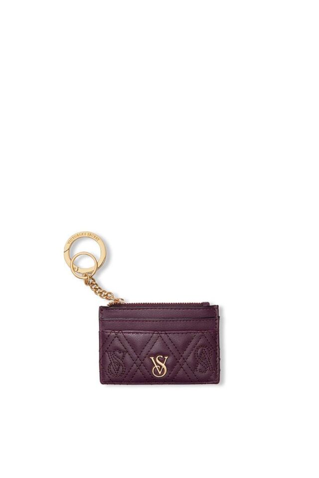 Card Holder Keychain Bordo